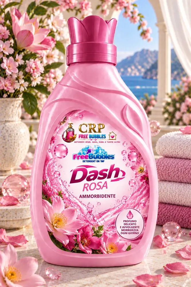 Flacone di Ammorbidente Dash Rosa della linea Free Bubbles