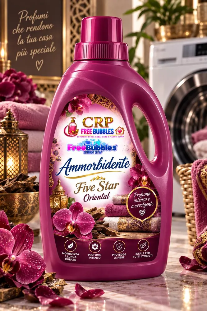 Flacone di Ammorbidente Five Star Oriental (Deo Due) della linea Free Bubbles