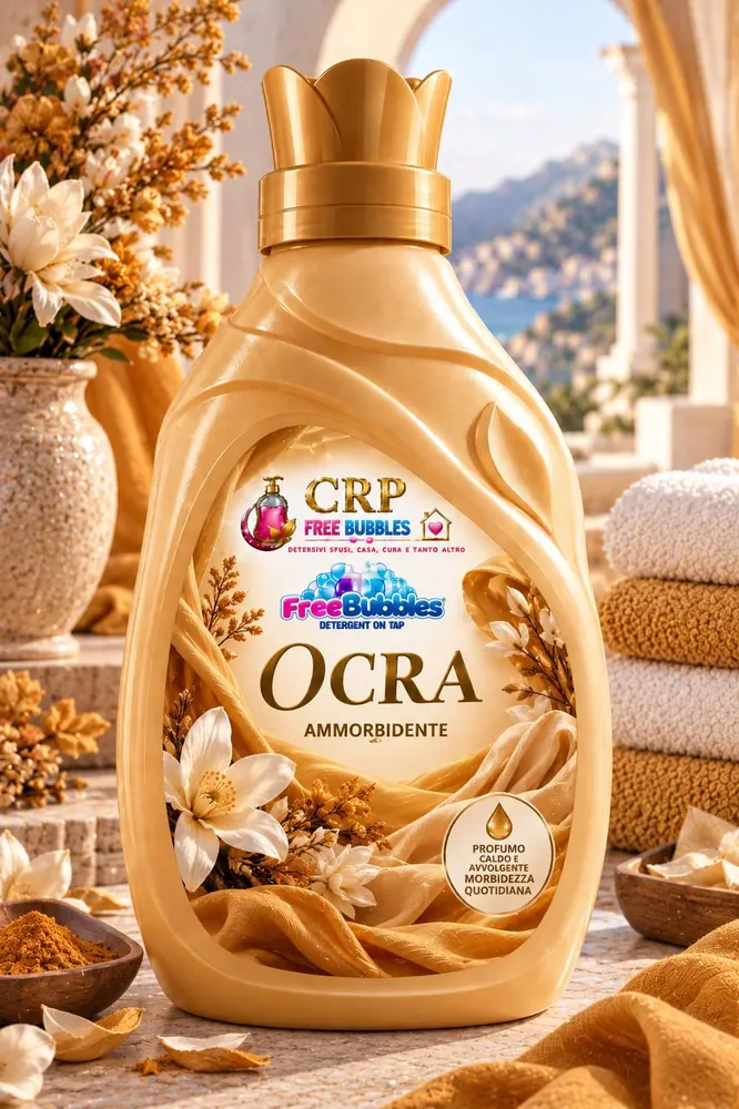 Flacone di Ammorbidente Ocra della linea Free Bubbles