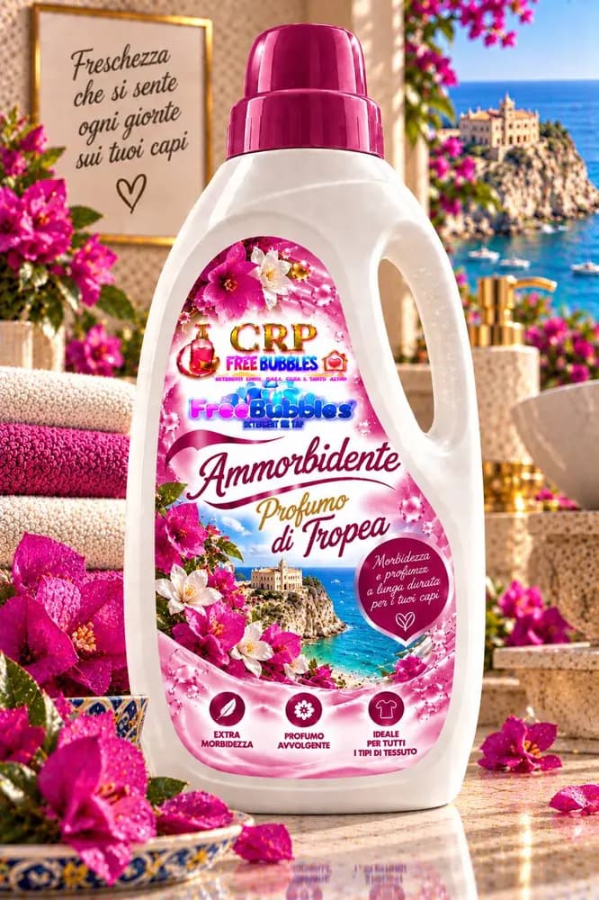 Flacone di Ammorbidente Profumo di Tropea della linea Free Bubbles