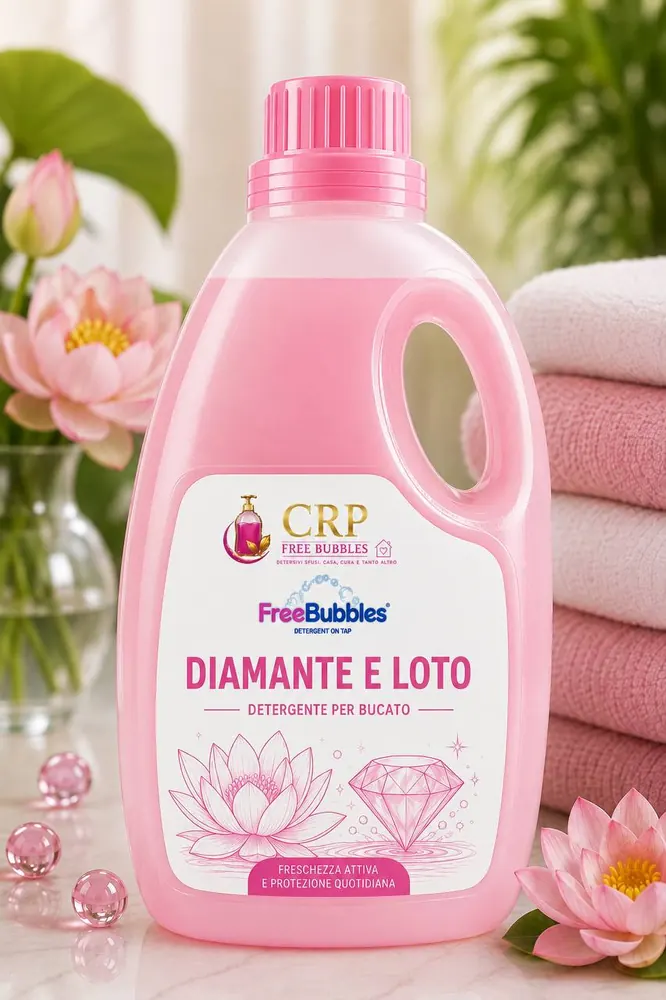 Flacone di Bucato Lavatrice Diamante e Loto (Lenor) della linea Free Bubbles