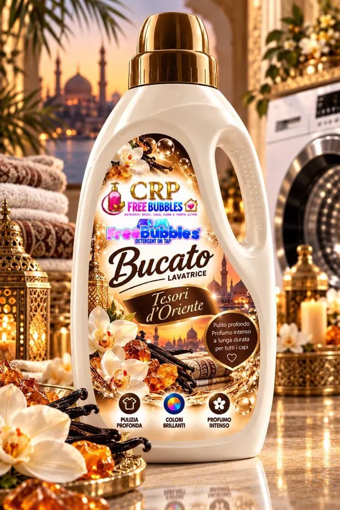 Flacone di Bucato Lavatrice Tesori d'Oriente della linea Free Bubbles