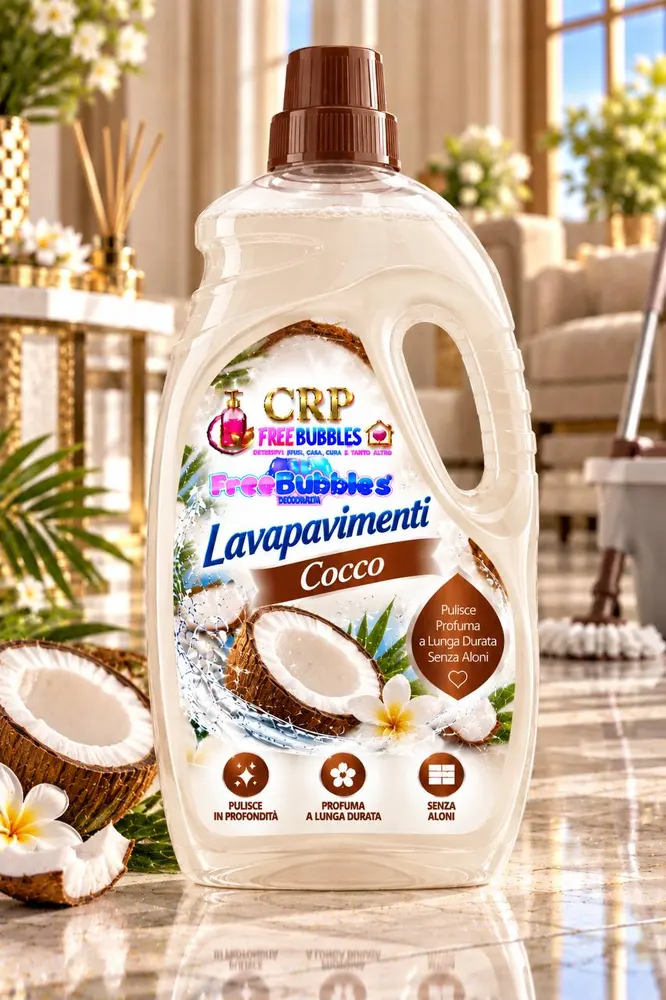 Flacone di Lava Pavimenti Cocco della linea Free Bubbles