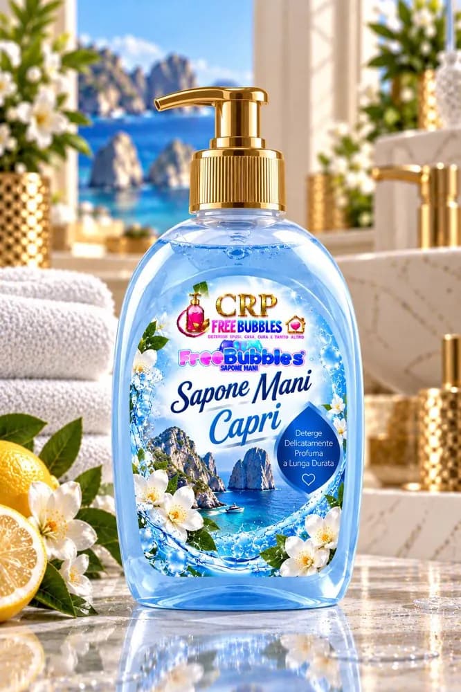 Flacone di Sapone Mani Capri della linea Free Bubbles