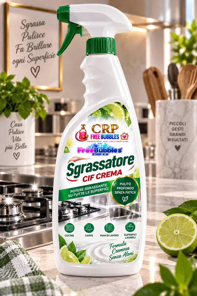 Flacone di Sgrassatore Cif Crema della linea Free Bubbles