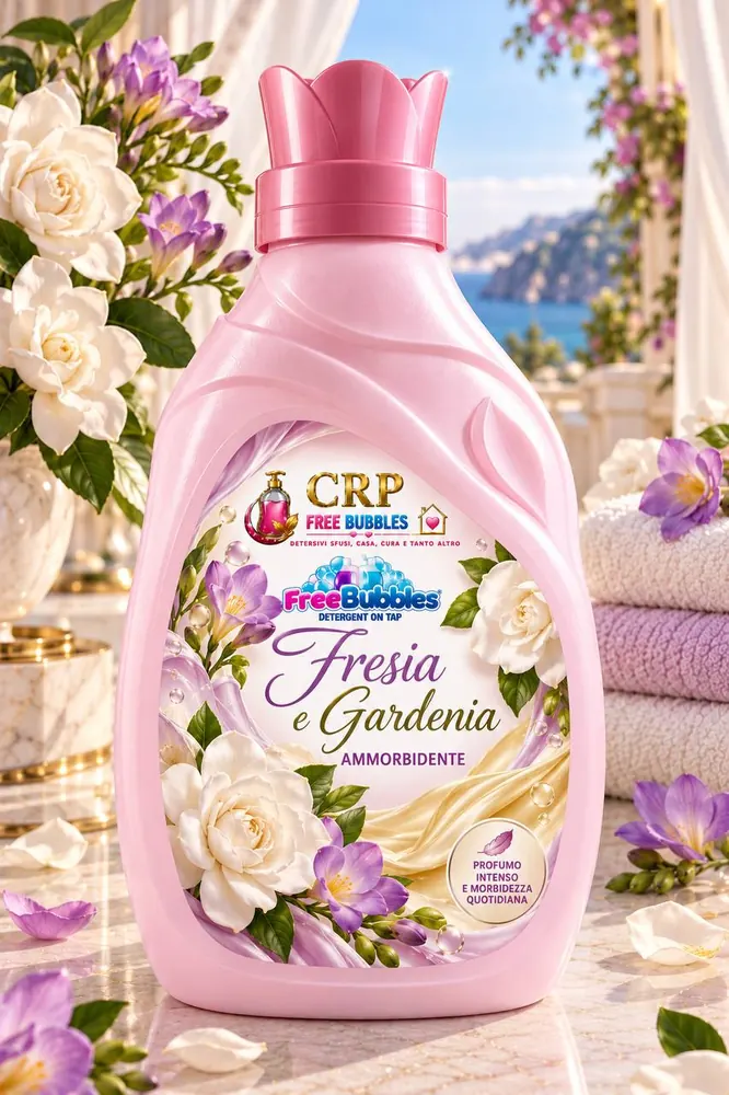 Flacone di Ammorbidente Fresia e Gardenia (Lenor) della linea Free Bubbles