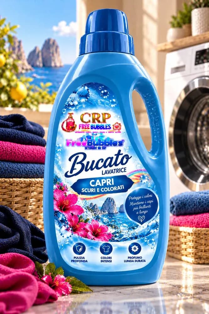 Flacone di Bucato Lavatrice Capi Scuri e Colorati della linea Free Bubbles