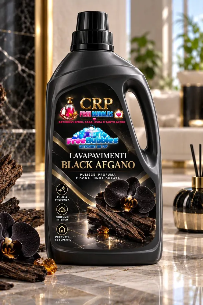 Flacone di Lava Pavimenti Black Afgano della linea Free Bubbles