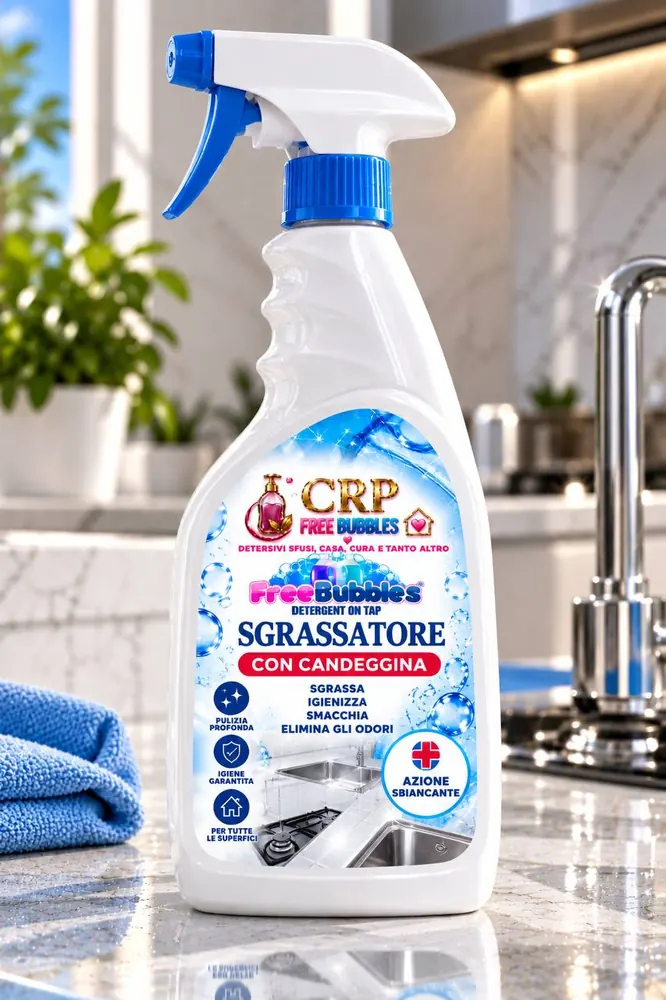 Flacone di Sgrassatore con Candeggina della linea Free Bubbles